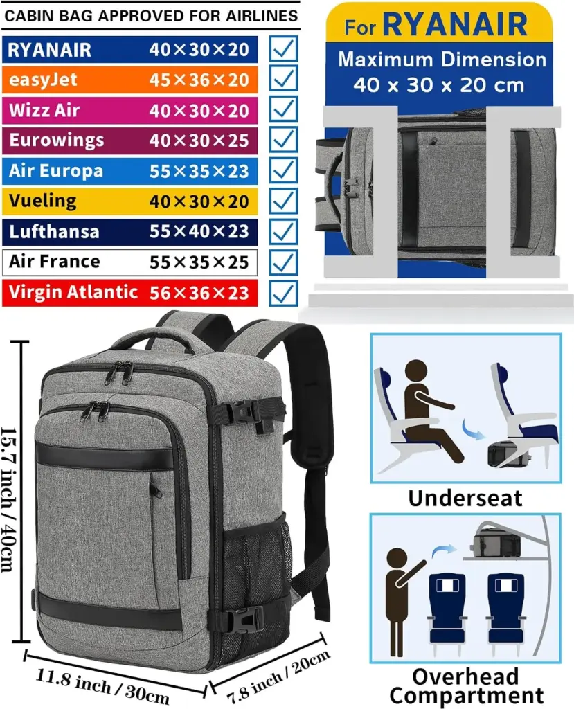 KLOSTAIN 24 L 40 x 30 x 20 cm — heather grey — Every centimetre of the free allowance