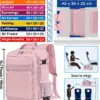 klostain-sac-dos-cabine-40x30x20-24l-rose-2 Sac à dos cabine KLOSTAIN 40x30x20 cm 24L – Rose