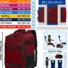 klostain-sac-dos-cabine-40x30x20-24l-rouge-profond-2 Sac à dos cabine KLOSTAIN 40x30x20 cm 24L – Rouge Profond