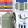 klostain-sac-dos-cabine-40x30x20-24l-vert-2-1 Sac à dos cabine KLOSTAIN 40x30x20 cm 24L – Vert