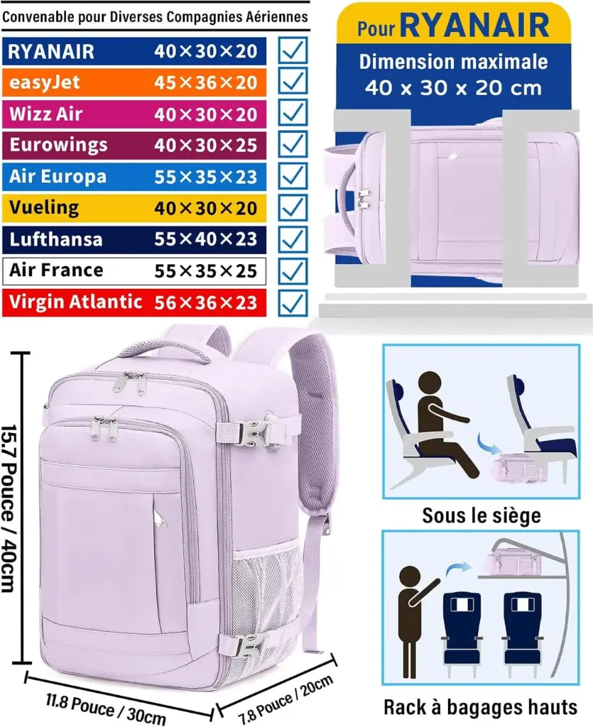 KLOSTAIN 24 L 40 x 30 x 20 cm — lilac — Every centimetre of the free allowance
