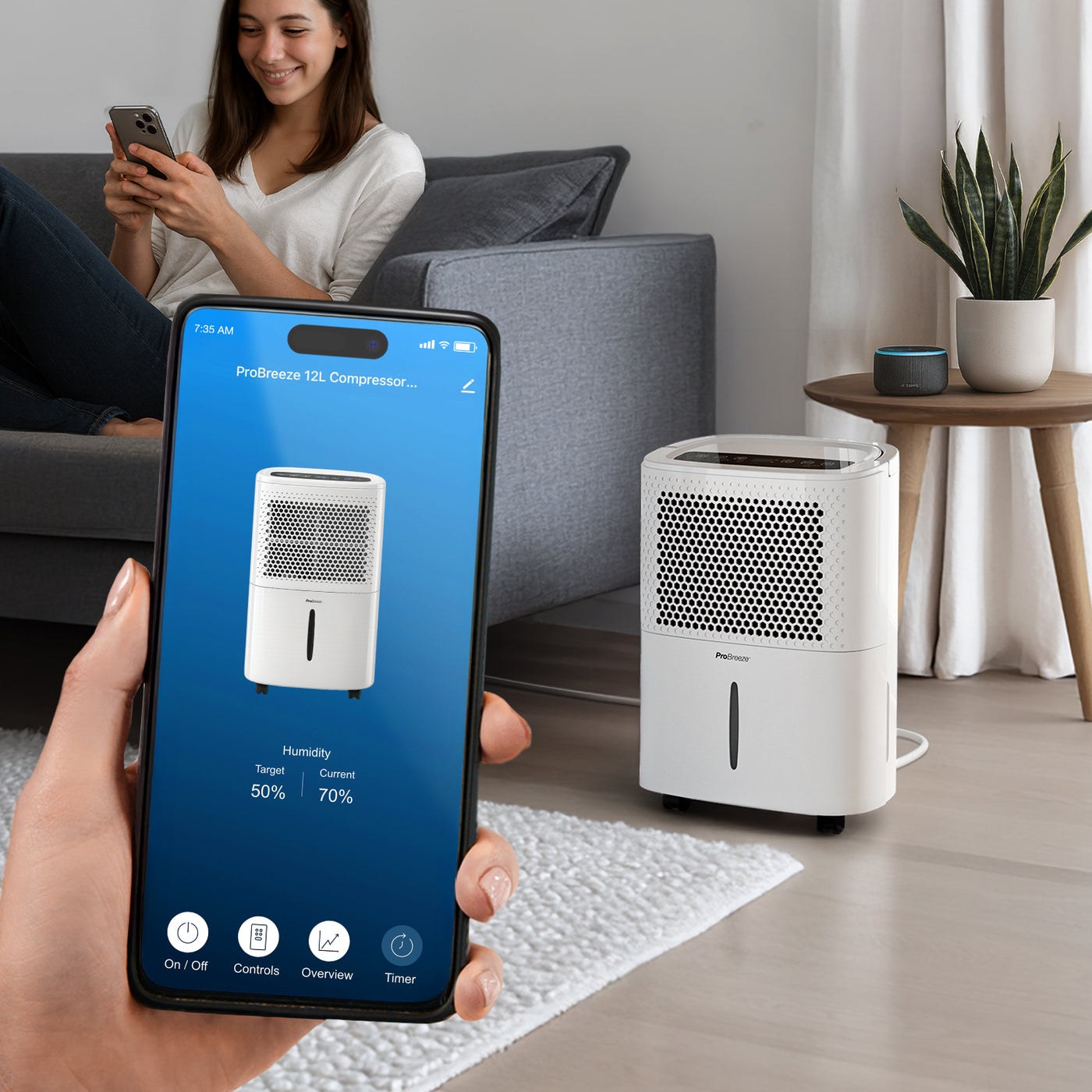 Luftentfeuchter Pro Breeze Eco Compact 12 L Wi-Fi — Den passenden Platz leichter finden