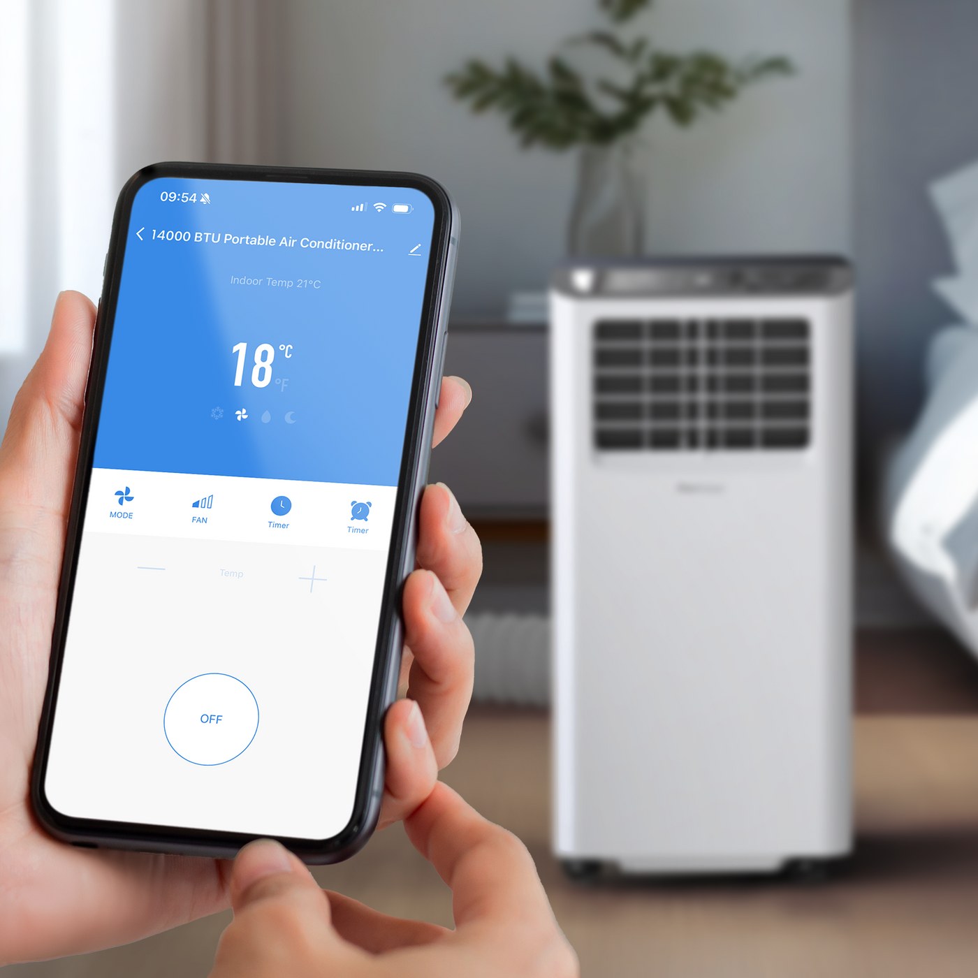 Climatiseur mobile Pro Breeze 14 000 BTU Wi-Fi — Retrouvez une pièce plus agréable quand il fait chaud