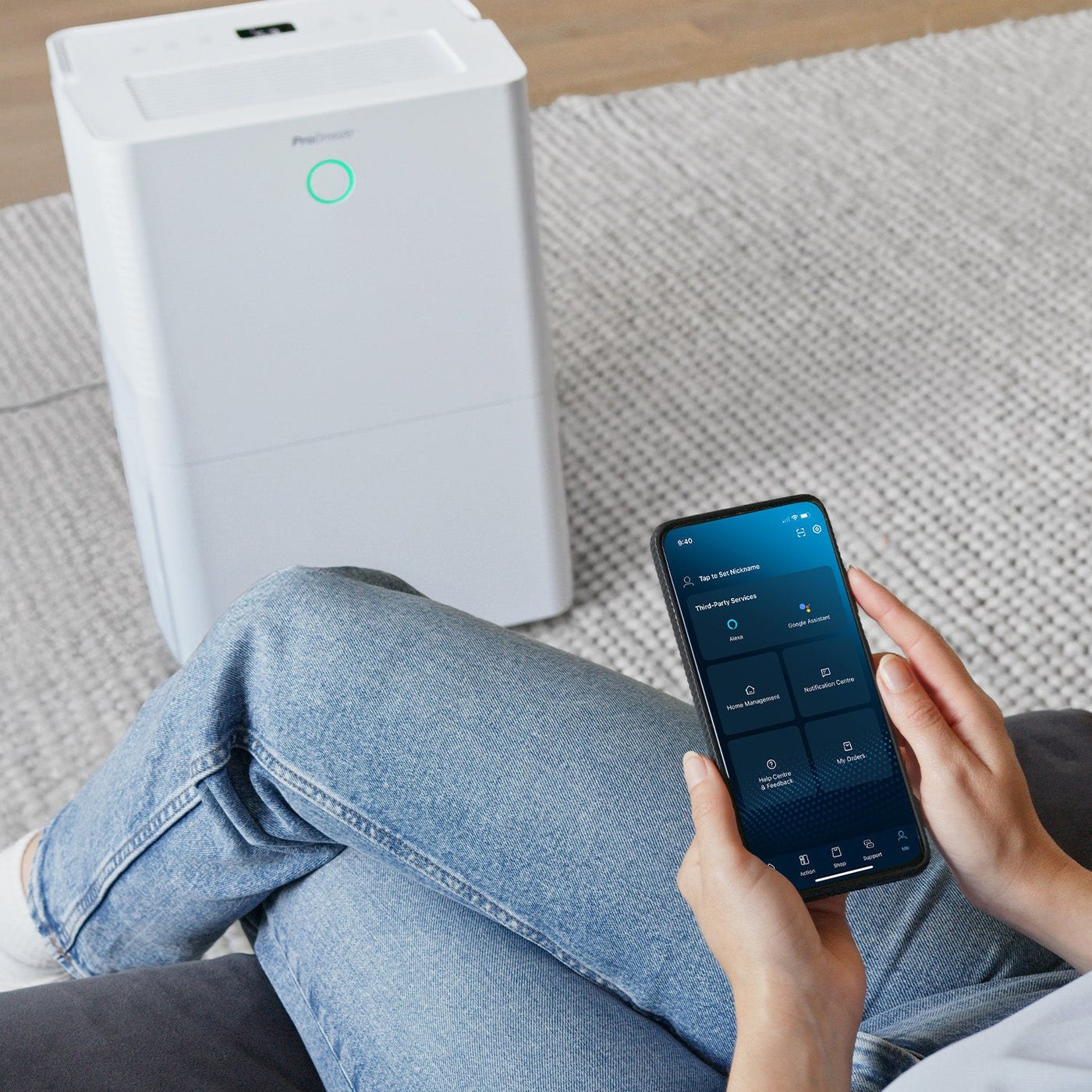 Luftentfeuchter Pro Breeze OmniDry 40 L Wi-Fi — Leistung gegen Feuchtigkeit im Alltag