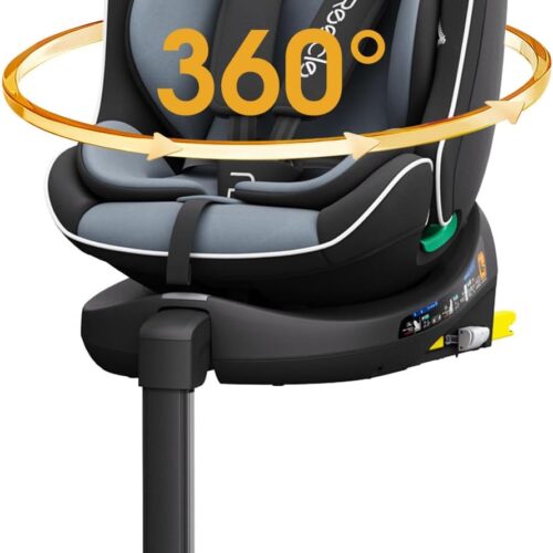 REECLE i-Size 360° 40–150 cm — Noir avec jambe de force REECLE i-Size 360° 40–150 cm — Noir avec jambe de force