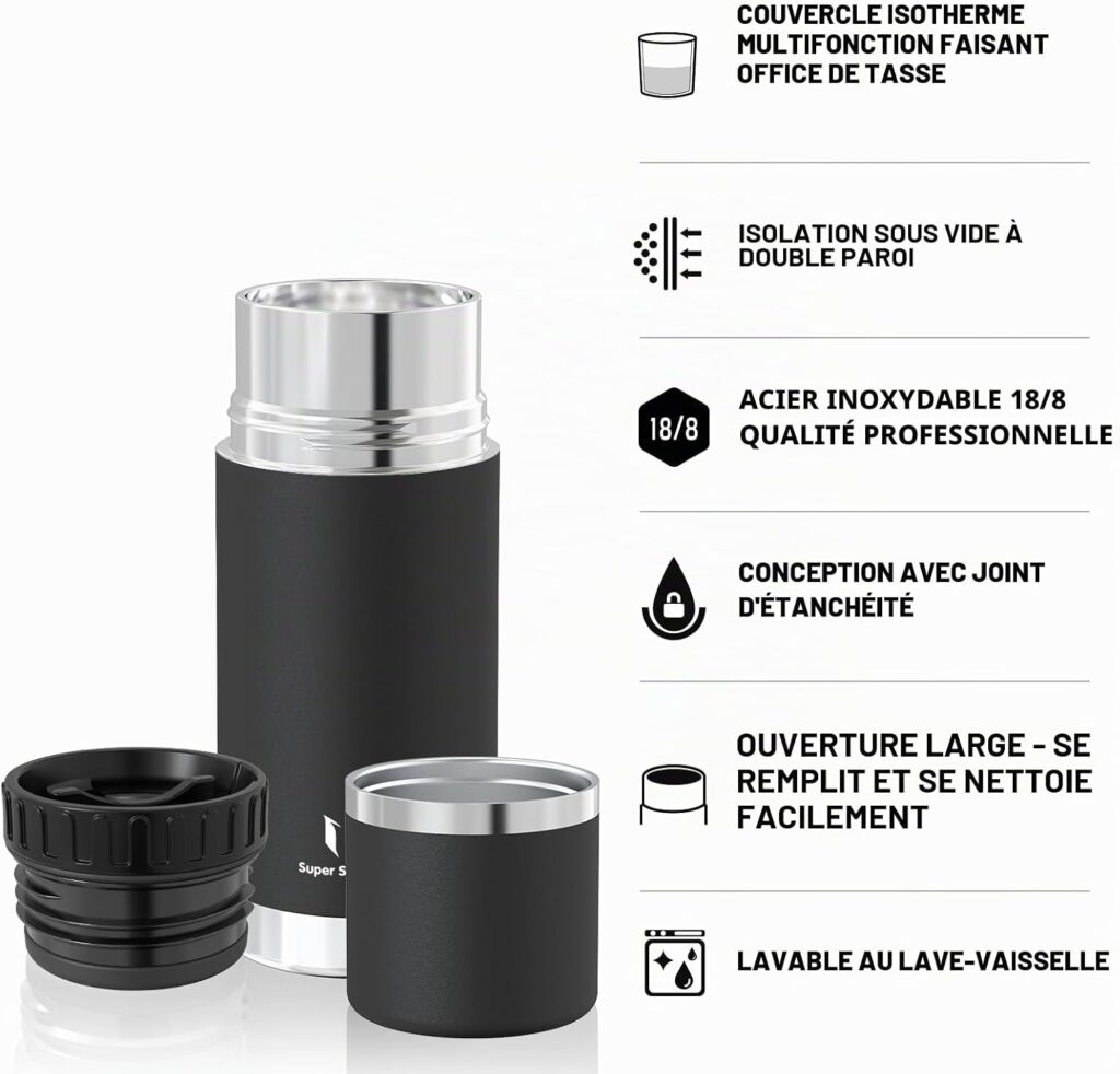 Bottiglia termica con tappo-tazza – Dimensioni e peso dichiarati dal marchio