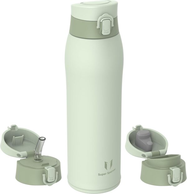 Super Sparrow – Gourde isotherme TwinSip 2 couvercles