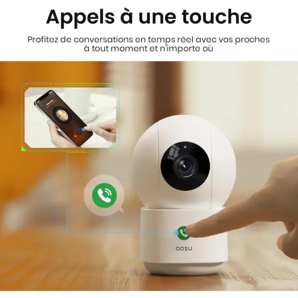 AOSU C2E - Caméra intérieure 2K pour bébé et animaux — 4 AOSU C2E - Caméra intérieure 2K pour bébé et animaux — 4