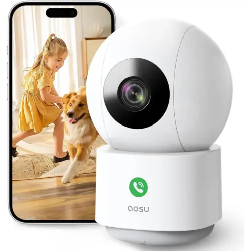 AOSU C2E - Telecamera Wi-Fi da interno 2K con rotazione 360° e chiamata One-Touch — 1 AOSU C2E - Telecamera Wi-Fi da interno 2K con rotazione 360° e chiamata One-Touch — 1