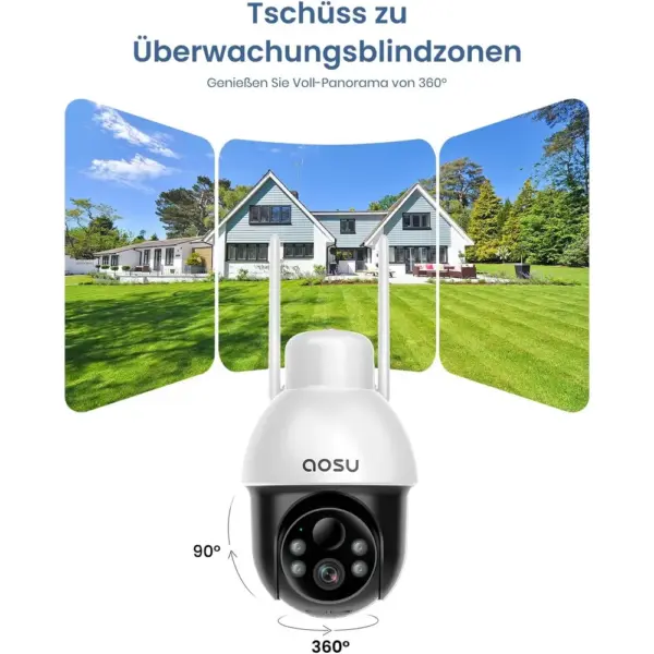 AOSU C9L - 2K Solar Kamera mit PTZ, KI und PIR — 2 AOSU C9L - 2K Solar Kamera mit PTZ, KI und PIR — 2