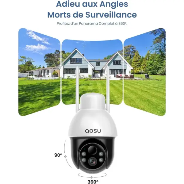 AOSU C9L - Caméra solaire 2K PTZ avec panneau 3 W — 2 AOSU C9L - Caméra solaire 2K PTZ avec panneau 3 W — 2