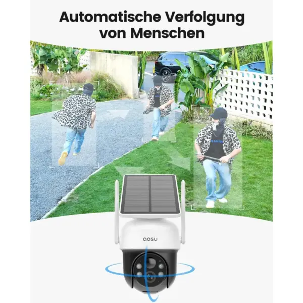 AOSU D1 - 2K Solar Kamera mit integriertem Panel und 360° — 4 AOSU D1 - 2K Solar Kamera mit integriertem Panel und 360° — 4