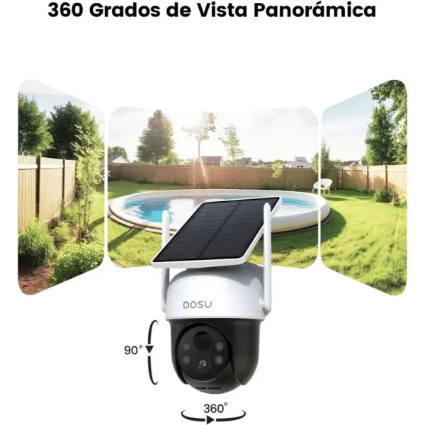 AOSU D1 - Cámara solar exterior 2K con panel integrado — 3 AOSU D1 - Cámara solar exterior 2K con panel integrado — 3