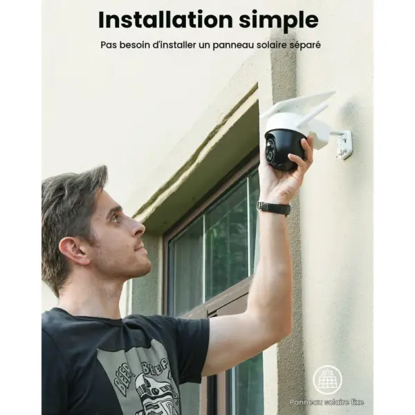 AOSU D1 - Caméra solaire 2K à panneau intégré, PTZ 360° — 2 AOSU D1 - Caméra solaire 2K à panneau intégré, PTZ 360° — 2