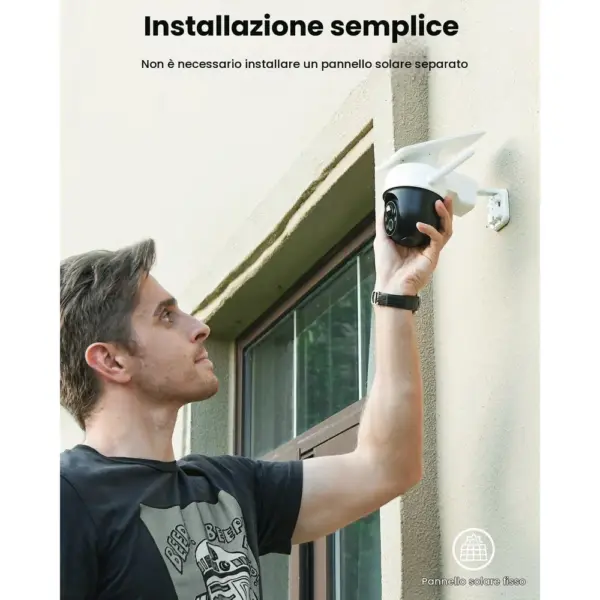 AOSU D1 - Telecamera esterna 2K con pannello solare integrato e rotazione PTZ — 2 AOSU D1 - Telecamera esterna 2K con pannello solare integrato e rotazione PTZ — 2