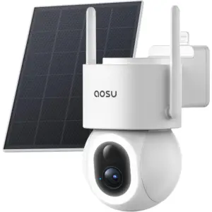 AOSU D1 Max - 4K solar outdoor security camera with 360° pan and tilt — 1