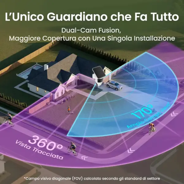 AOSU T2 Pro - Telecamera solare 3K a doppio obiettivo, grandangolo 170° e PTZ 360° — 3 AOSU T2 Pro - Telecamera solare 3K a doppio obiettivo, grandangolo 170° e PTZ 360° — 3