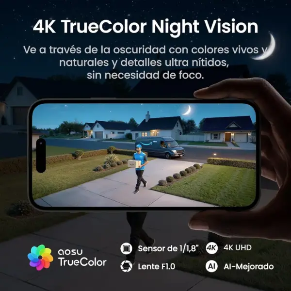 AOSU T2 Ultra - Cámara solar exterior 4K con PTZ 360° — 4 AOSU T2 Ultra - Cámara solar exterior 4K con PTZ 360° — 4