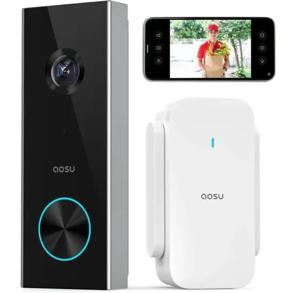 AOSU V8P - Sonnette vidéo sans fil 2K grand angle 166° — 1 AOSU V8P - Sonnette vidéo sans fil 2K grand angle 166° — 1