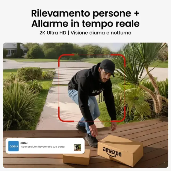 AOSU V8P - Campanello video senza fili con grandangolo 166° e rilevamento delle persone — 3 AOSU V8P - Campanello video senza fili con grandangolo 166° e rilevamento delle persone — 3