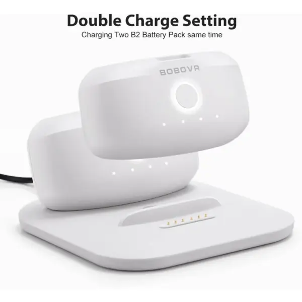 BOBOVR BD2-1 - Twin magnetic charging dock for B2 batteries — 2 BOBOVR BD2-1 - Twin magnetic charging dock for B2 batteries — 2