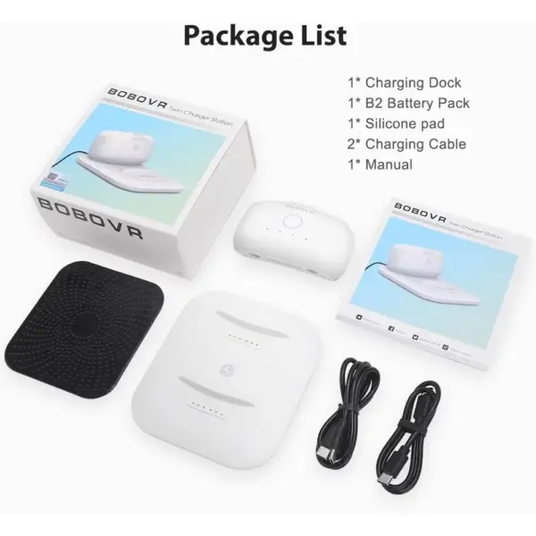 BOBOVR BD2-1 - Twin magnetic charging dock for B2 batteries — 5 BOBOVR BD2-1 - Twin magnetic charging dock for B2 batteries — 5