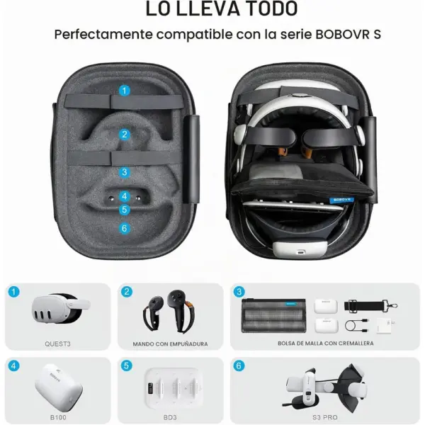 BOBOVR C3 - Funda rígida de transporte con modo soporte de escritorio — 3 BOBOVR C3 - Funda rígida de transporte con modo soporte de escritorio — 3