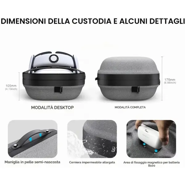 BOBOVR C3 - Custodia da trasporto con modalità supporto da tavolo, per Quest 3 con S3 Pro — 4 BOBOVR C3 - Custodia da trasporto con modalità supporto da tavolo, per Quest 3 con S3 Pro — 4