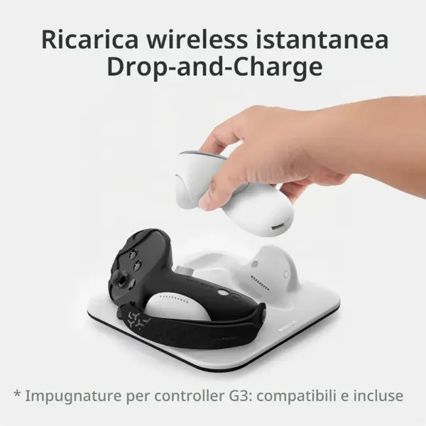 BOBOVR CD3 - Stazione di ricarica wireless per controller, compatibile con Quest 3/3S — 2 BOBOVR CD3 - Stazione di ricarica wireless per controller, compatibile con Quest 3/3S — 2
