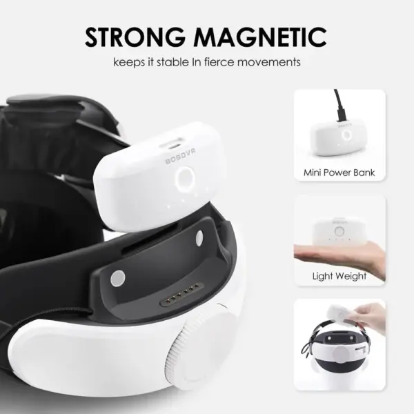 BOBOVR M3 Pro - Battery head strap with 5,200 mAh magnetic battery for Meta Quest 3 and 3S — 5 BOBOVR M3 Pro - Battery head strap with 5,200 mAh magnetic battery for Meta Quest 3 and 3S — 5