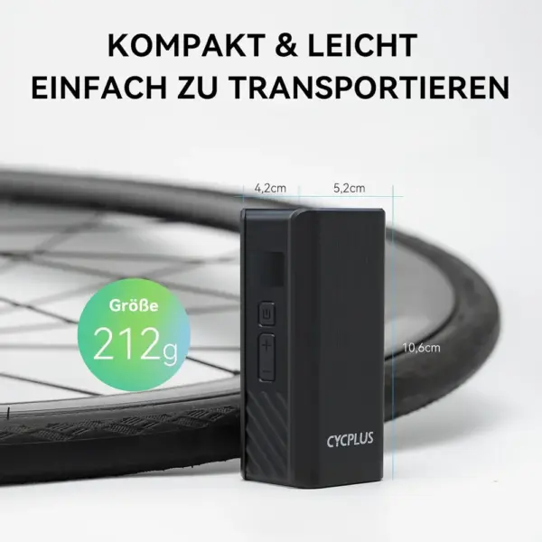 CYCPLUS A3 Mini - elektrische Fahrradpumpe 120 PSI mit 2000-mAh-Akku — 3 CYCPLUS A3 Mini - elektrische Fahrradpumpe 120 PSI mit 2000-mAh-Akku — 3