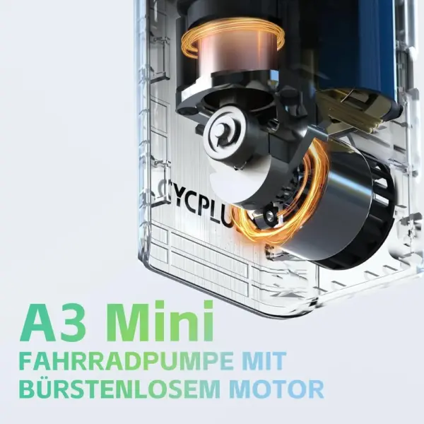CYCPLUS A3 Mini - elektrische Fahrradpumpe 120 PSI mit 2000-mAh-Akku — 5 CYCPLUS A3 Mini - elektrische Fahrradpumpe 120 PSI mit 2000-mAh-Akku — 5