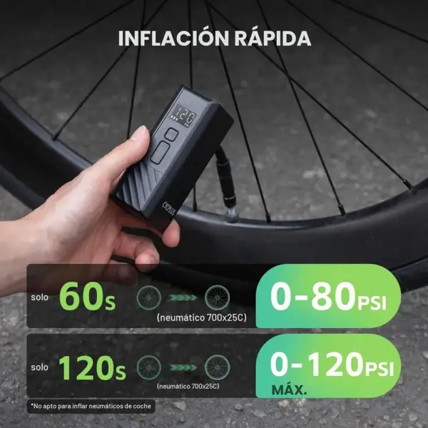 CYCPLUS A3 Mini - Bomba eléctrica para bicicleta con motor sin escobillas — 4 CYCPLUS A3 Mini - Bomba eléctrica para bicicleta con motor sin escobillas — 4