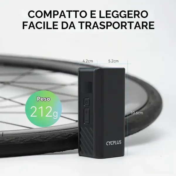 CYCPLUS A3 Mini - Pompa bici elettrica brushless 120 PSI — 3 CYCPLUS A3 Mini - Pompa bici elettrica brushless 120 PSI — 3