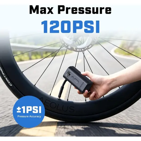 CYCPLUS A4 Mini - elektrische Fahrradpumpe 120 PSI, bürstenloser Motor — 3 CYCPLUS A4 Mini - elektrische Fahrradpumpe 120 PSI, bürstenloser Motor — 3