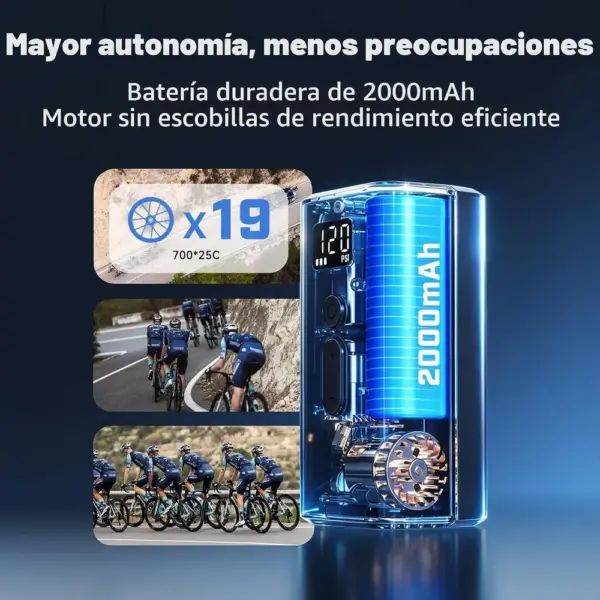 CYCPLUS A4 Mini - Bomba eléctrica para bicicleta con manguera giratoria — 4 CYCPLUS A4 Mini - Bomba eléctrica para bicicleta con manguera giratoria — 4