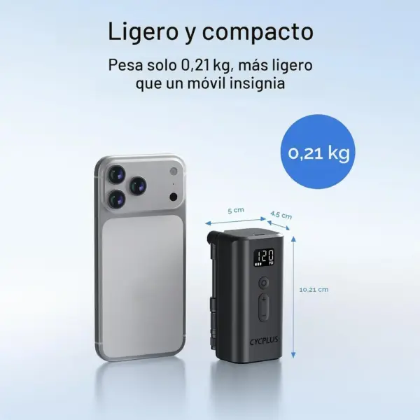 CYCPLUS A4 Mini - Bomba eléctrica para bicicleta con manguera giratoria — 5 CYCPLUS A4 Mini - Bomba eléctrica para bicicleta con manguera giratoria — 5