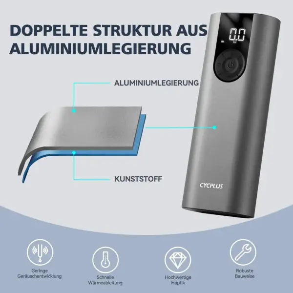 CYCPLUS A8 - tragbarer Kompressor 150 PSI mit LCD-Display — 5 CYCPLUS A8 - tragbarer Kompressor 150 PSI mit LCD-Display — 5