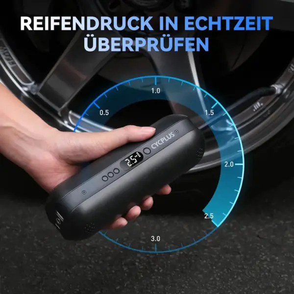CYCPLUS AL1 - Akku-Kompressor 150 PSI mit 12-V-Anschluss — 5 CYCPLUS AL1 - Akku-Kompressor 150 PSI mit 12-V-Anschluss — 5