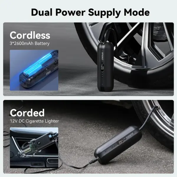 CYCPLUS A2 Plus - 150 PSI tyre inflator, cordless or 12 V — 4 CYCPLUS A2 Plus - 150 PSI tyre inflator, cordless or 12 V — 4