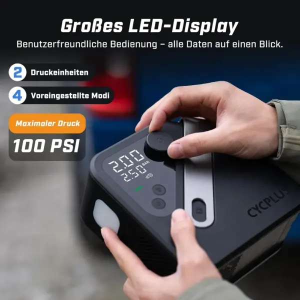 CYCPLUS AL7 - Hochleistungs-Kompressor mit Akku für Pick-up und SUV — 4 CYCPLUS AL7 - Hochleistungs-Kompressor mit Akku für Pick-up und SUV — 4