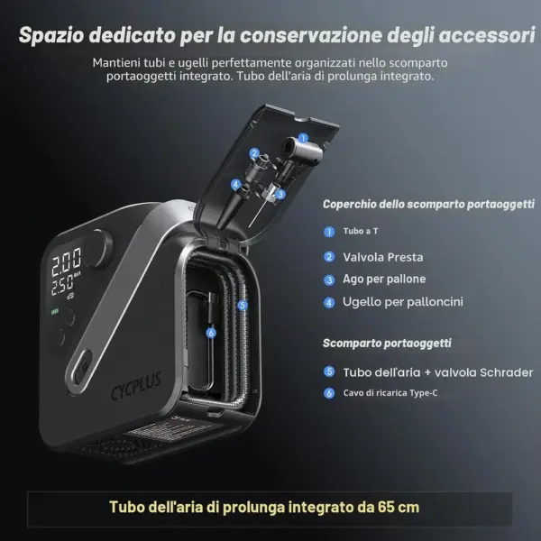 CYCPLUS AL7 - Compressore portatile 45 L/min per pick-up e SUV — 5 CYCPLUS AL7 - Compressore portatile 45 L/min per pick-up e SUV — 5
