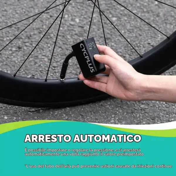CYCPLUS AS2 Pro - Mini pompa bici elettrica 120 PSI da 120 g — 5 CYCPLUS AS2 Pro - Mini pompa bici elettrica 120 PSI da 120 g — 5