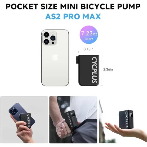 CYCPLUS AS2 Pro Max - fast electric bike pump, four tyres per charge — 3 CYCPLUS AS2 Pro Max - fast electric bike pump, four tyres per charge — 3