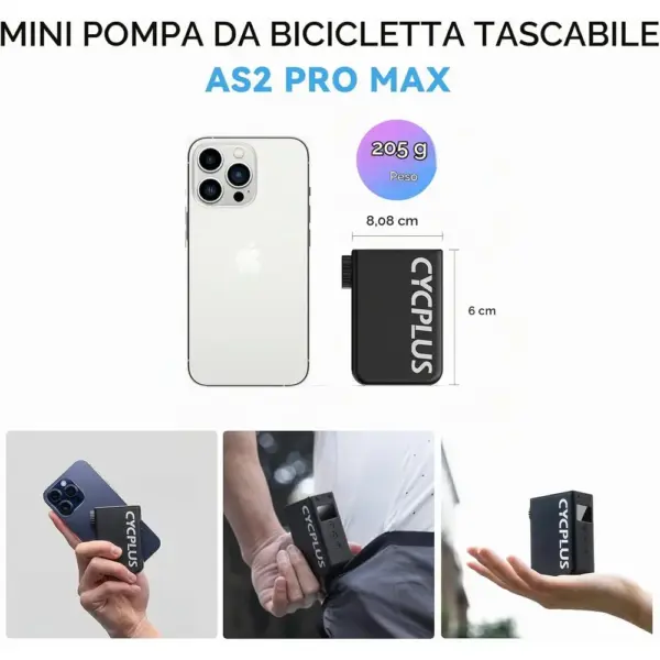 CYCPLUS AS2 Pro Max - Pompa bici elettrica rapida 120 PSI — 3 CYCPLUS AS2 Pro Max - Pompa bici elettrica rapida 120 PSI — 3