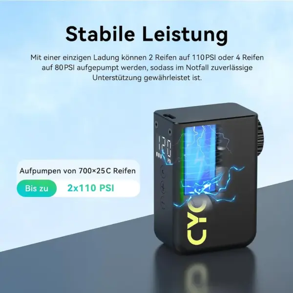 CYCPLUS AS2 Ultra - ultrakompakte elektrische Fahrradpumpe 120 PSI — 5 CYCPLUS AS2 Ultra - ultrakompakte elektrische Fahrradpumpe 120 PSI — 5