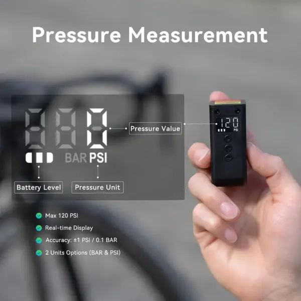 CYCPLUS AS2 Ultra - tiny electric bike pump with gauge and auto stop — 3 CYCPLUS AS2 Ultra - tiny electric bike pump with gauge and auto stop — 3