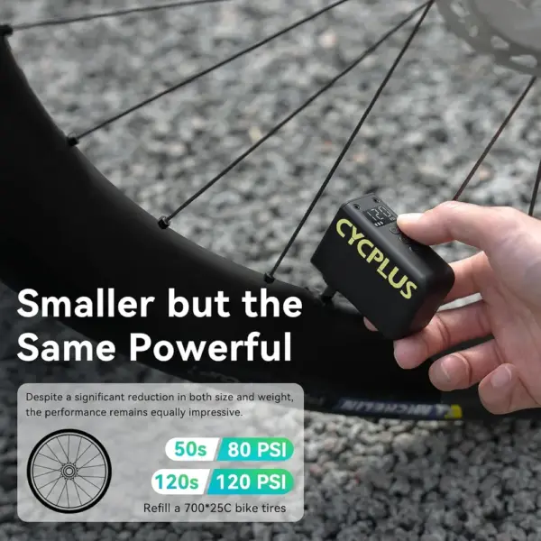 CYCPLUS AS2 Ultra - tiny electric bike pump with gauge and auto stop — 4 CYCPLUS AS2 Ultra - tiny electric bike pump with gauge and auto stop — 4