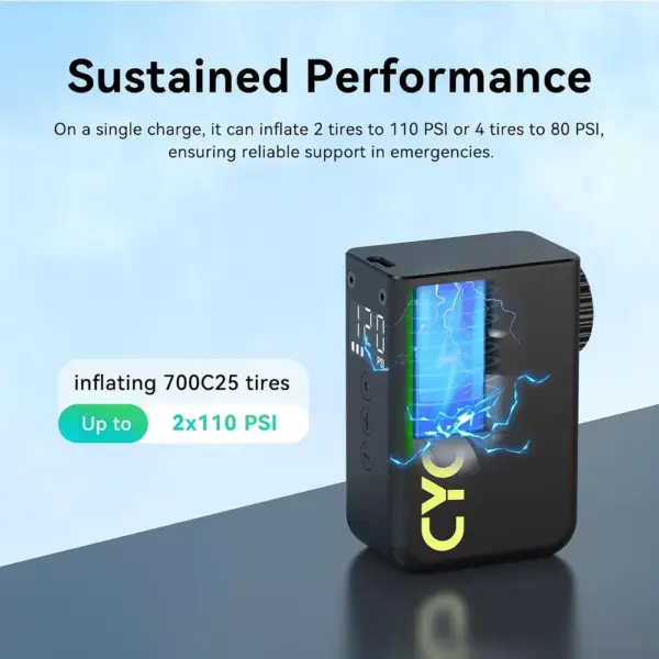 CYCPLUS AS2 Ultra - Mini bomba eléctrica para bicicleta de 90 g — 5 CYCPLUS AS2 Ultra - Mini bomba eléctrica para bicicleta de 90 g — 5