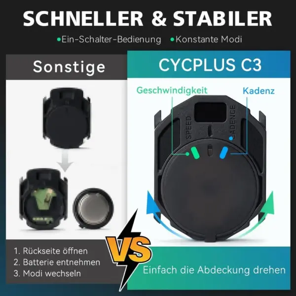 CYCPLUS C3 - Geschwindigkeits- und Trittfrequenzsensor, Bluetooth und ANT+ — 3 CYCPLUS C3 - Geschwindigkeits- und Trittfrequenzsensor, Bluetooth und ANT+ — 3